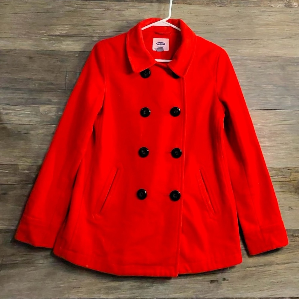 Old Navy Women's Bright Red Peacoat